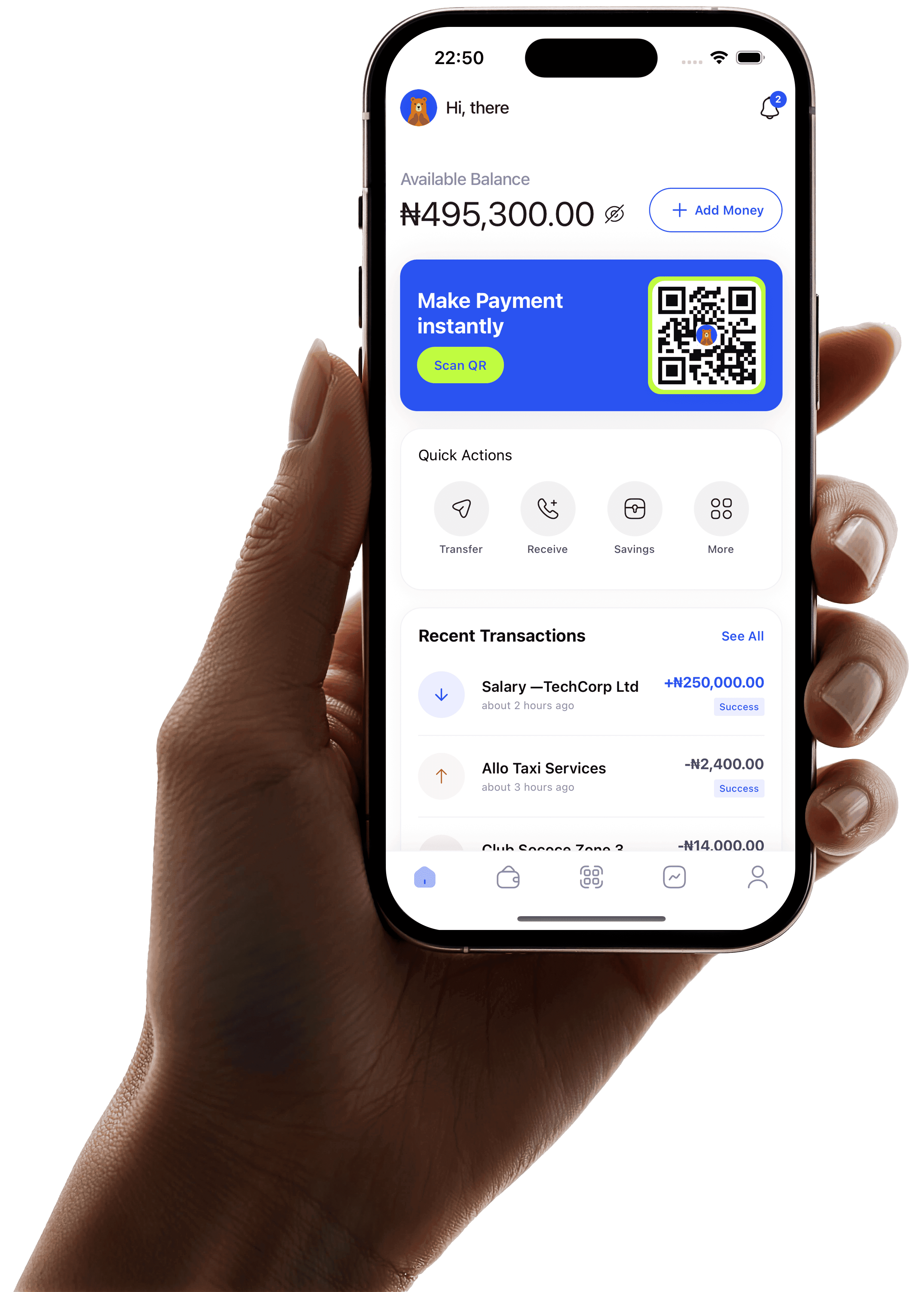 Clap mobile money transfer